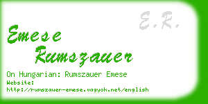 emese rumszauer business card